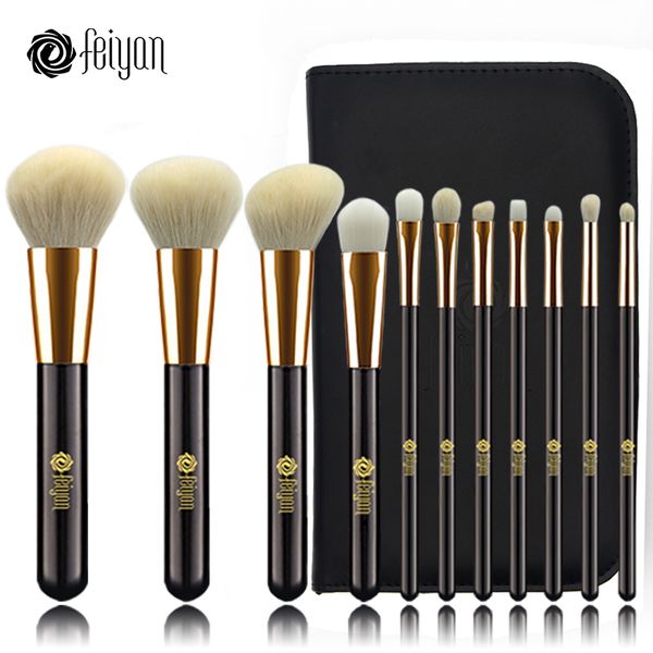feiyan makeup brushes set 11pcs face foundation powder blush eye cosmetic brush kit professional natural goat hair with bag case
feiyan makeup brushes set 11pcs face foundation powder blush eye cosmetic brush kit professional natural goat hair with bag case