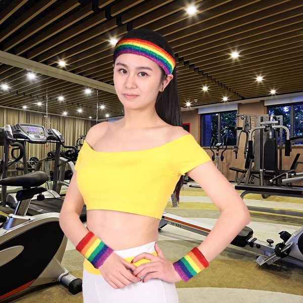 rainbow headband hair band cotton towel fabric sweat-absorbent soft headband for men women sports running fitness, Yellow;black
rainbow headband hair band cotton towel fabric sweat-absorbent soft headband for men women sports running fitness, Yellow;black