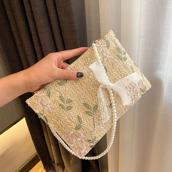 beaded shoulder strap woven shoulder handbags for women 2020 summer lace bow envelope clutch phone purse hand beach bag
beaded shoulder strap woven shoulder handbags for women 2020 summer lace bow envelope clutch phone purse hand beach bag