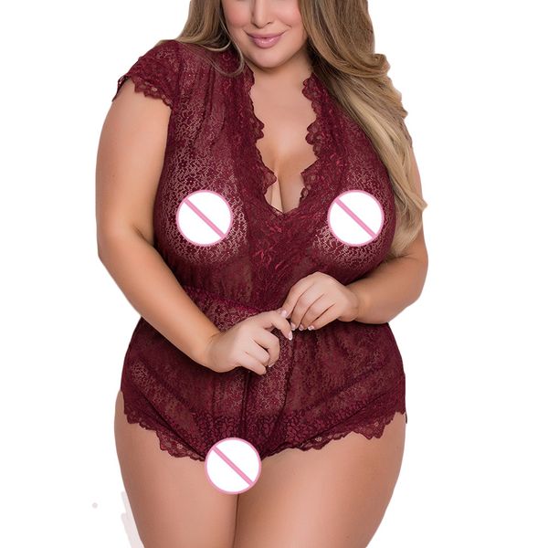 women plus size underwear lounge romper lace deep v-neck lingerie transparent bra set lace bandage babydoll sleepwear wyy, Red;black
women plus size underwear lounge romper lace deep v-neck lingerie transparent bra set lace bandage babydoll sleepwear wyy, Red;black