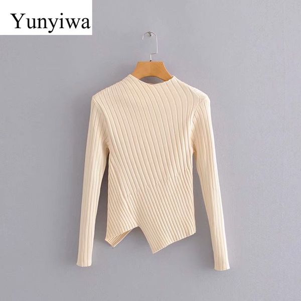 women's sweaters 2021 women fashion solid color irregular hem sweater ladies basic knitted slim high street thin chic, White;black
women's sweaters 2021 women fashion solid color irregular hem sweater ladies basic knitted slim high street thin chic, White;black