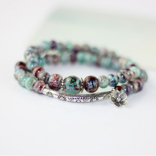flower ceramic beads double bracelets stone charm handmade accessories bronze porcelain statement bangles fashion gift, Golden;silver
flower ceramic beads double bracelets stone charm handmade accessories bronze porcelain statement bangles fashion gift, Golden;silver