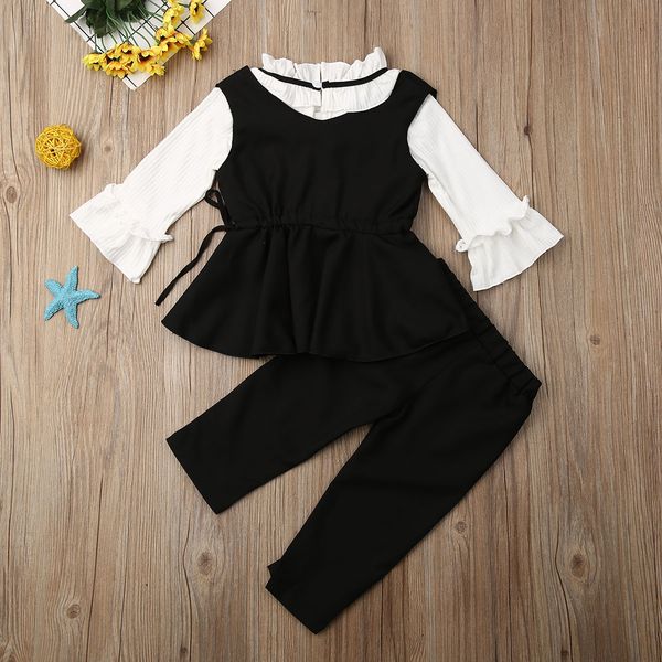 1-6y infant baby girl kid clothes suit set party formal white shirts +black vest+pants 3pcs autumn cloths
1-6y infant baby girl kid clothes suit set party formal white shirts +black vest+pants 3pcs autumn cloths