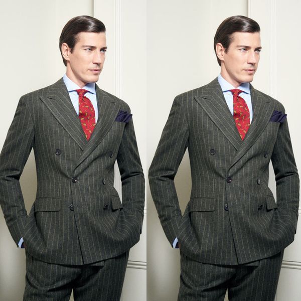 2 pieces pinstripe wedding tuxedos peaked lapel double breasted groom wear formal party prom men suit blazer(jacket+pants), Black;gray
2 pieces pinstripe wedding tuxedos peaked lapel double breasted groom wear formal party prom men suit blazer(jacket+pants), Black;gray