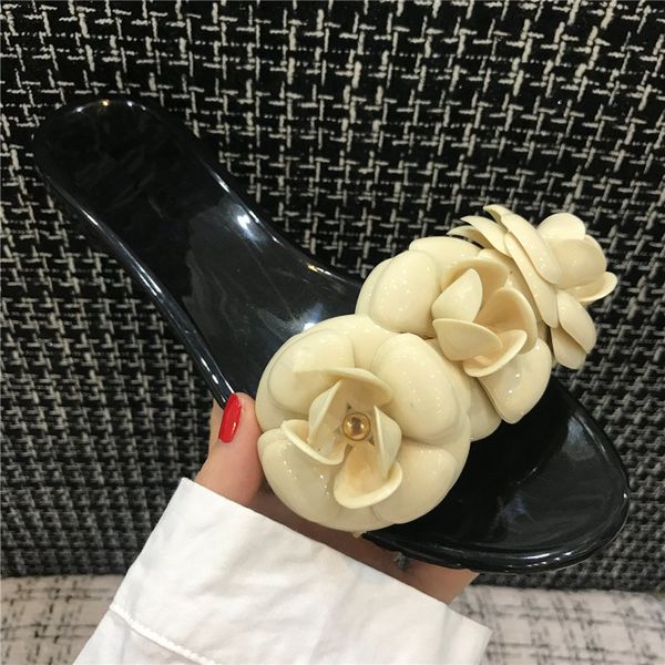 women jelly transparent pvc clear sandals slippers men sandal floral brocade gear bottoms flip flops striped beach slipper with box, Black
women jelly transparent pvc clear sandals slippers men sandal floral brocade gear bottoms flip flops striped beach slipper with box, Black