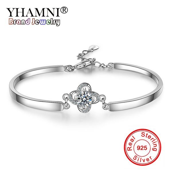 yhamni 100% 925 sterling silver flower bracelet for women shining 5a cubic zircon crystal charm bracelets wedding jewelry sl117, Golden;silver
yhamni 100% 925 sterling silver flower bracelet for women shining 5a cubic zircon crystal charm bracelets wedding jewelry sl117, Golden;silver