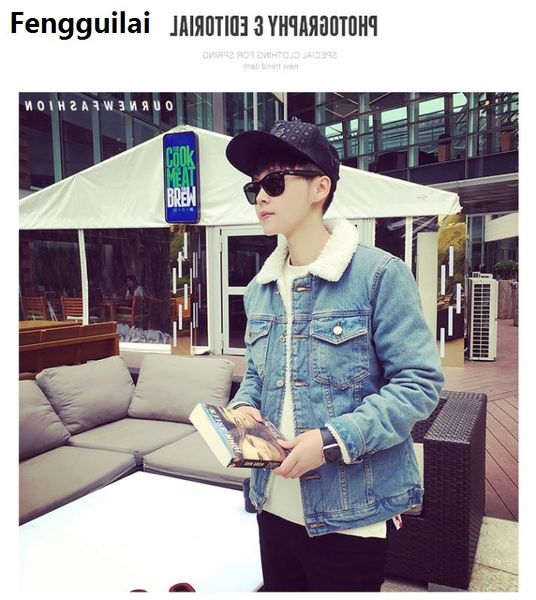 new autumn and winter 2018 men 's fashion boutique thick wool warm thickening denim jacket coat /mens slim casual jackets coat, Black;brown
new autumn and winter 2018 men 's fashion boutique thick wool warm thickening denim jacket coat /mens slim casual jackets coat, Black;brown
