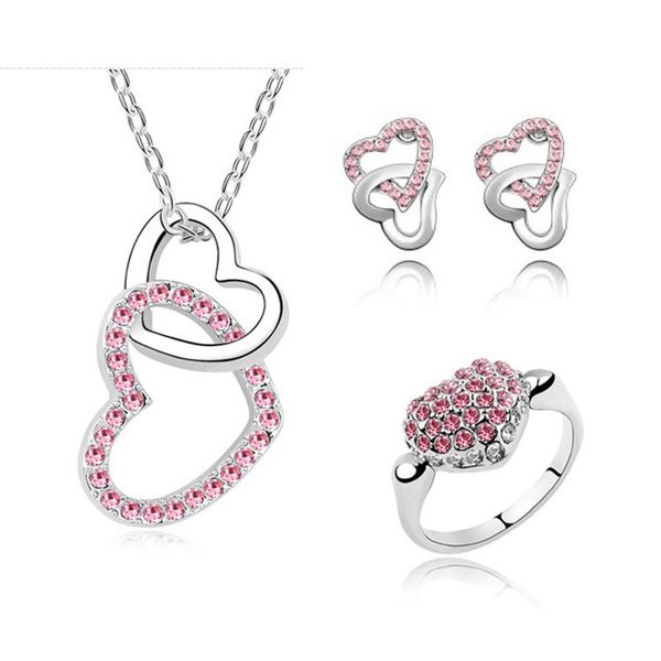 2015 new fashion jewelry sets accessories heart necklaces earrings ring with full austrian crystal rhinestone for woman jewelry, Slivery;golden
2015 new fashion jewelry sets accessories heart necklaces earrings ring with full austrian crystal rhinestone for woman jewelry, Slivery;golden