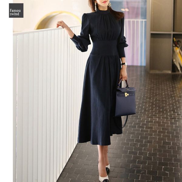 office women dress female stand collar lantern sleeve elegant slim waist a line ladies long dress party vestidos femme, Black;gray
office women dress female stand collar lantern sleeve elegant slim waist a line ladies long dress party vestidos femme, Black;gray