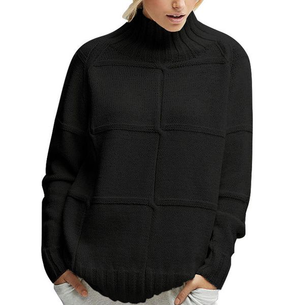 women turtleneck sweaters pullover new fall winter long sleeve high collar solid color casual knitting fashion knitwear, White;black
women turtleneck sweaters pullover new fall winter long sleeve high collar solid color casual knitting fashion knitwear, White;black