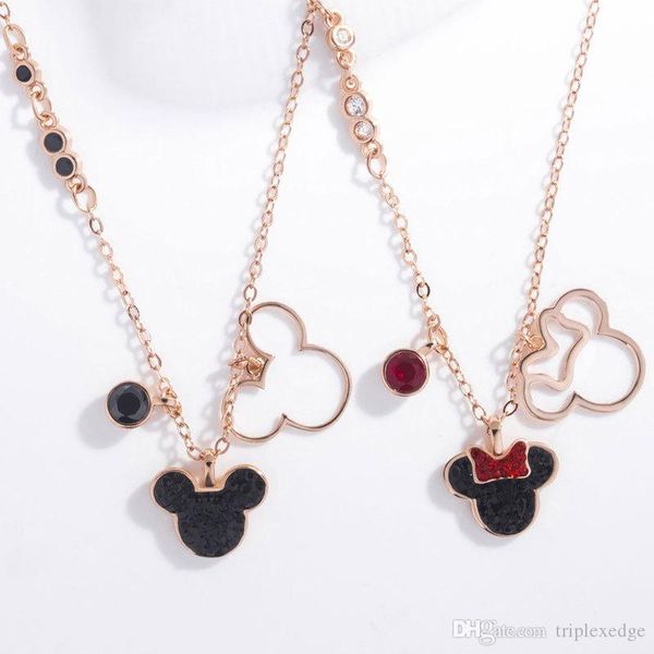 new rose gold inlaid austrian crystal cute rat pendant necklace korean version of the network celebrity fashion boutique jewelry, Silver
new rose gold inlaid austrian crystal cute rat pendant necklace korean version of the network celebrity fashion boutique jewelry, Silver
