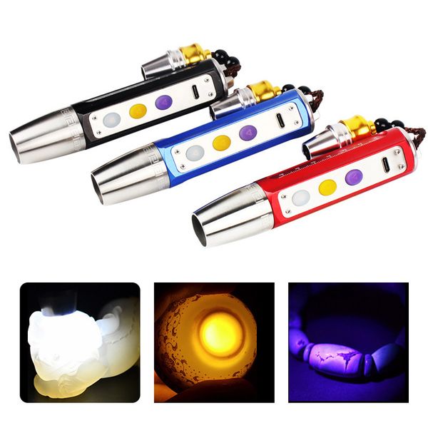 brelong led three light source in jade glare flashlight identification jade purple / yellow / white 1 pc
brelong led three light source in jade glare flashlight identification jade purple / yellow / white 1 pc