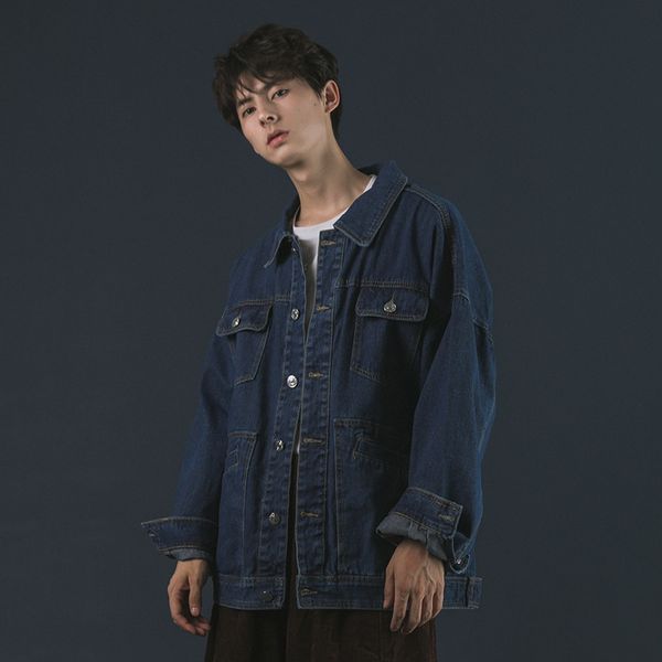 men's jackets mens classic denim jacket retro vintage washed loose fit outwear long sleeve jean for male, Black;brown
men's jackets mens classic denim jacket retro vintage washed loose fit outwear long sleeve jean for male, Black;brown