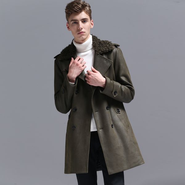 minglu men coat winter with fur collar chamois double breasted casual mens coats and jackets plus size 6xl long jacket man, Black
minglu men coat winter with fur collar chamois double breasted casual mens coats and jackets plus size 6xl long jacket man, Black