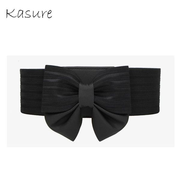 kasure high elastic wide waist belt for women girls big bow waistband female coat dress accessories, Black;brown
kasure high elastic wide waist belt for women girls big bow waistband female coat dress accessories, Black;brown