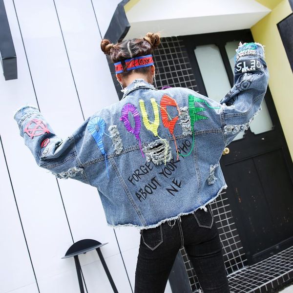 fashion spring autumn winter jacket streetwear jean coat fashion drilling denim jacket bf women jeans, Black
fashion spring autumn winter jacket streetwear jean coat fashion drilling denim jacket bf women jeans, Black