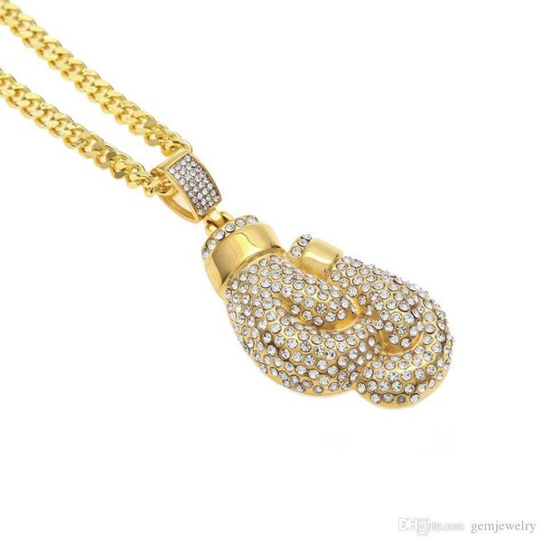 gold boxing glove pendant stainless steel gold color iced out cz rhinestone pendant necklace chain hip hop punk jewelry, Silver 
gold boxing glove pendant stainless steel gold color iced out cz rhinestone pendant necklace chain hip hop punk jewelry, Silver