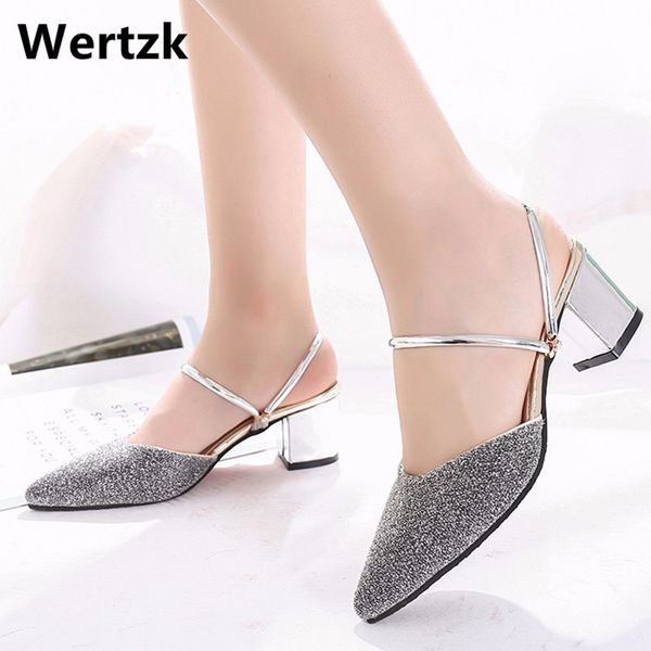 woman sandals high heels slippers square heeled silver slides outside plus size 35-43 summer women slippers pointed toe t134, Black
woman sandals high heels slippers square heeled silver slides outside plus size 35-43 summer women slippers pointed toe t134, Black
