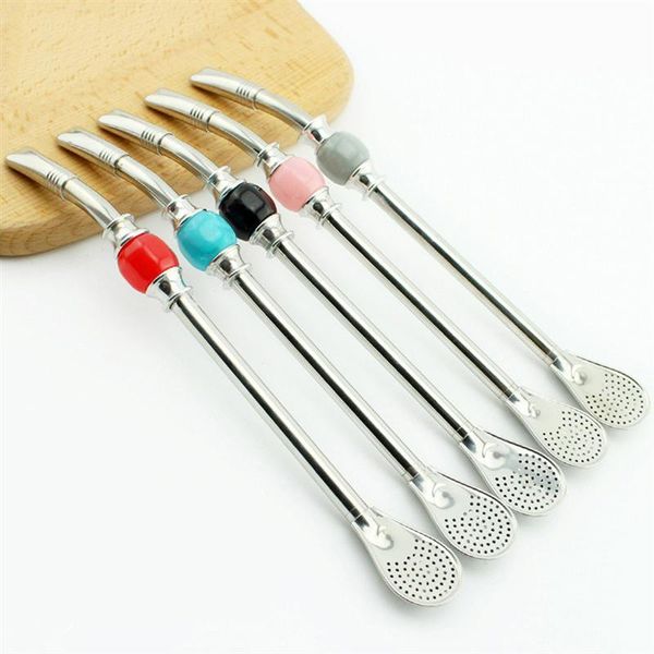creative stainless steel straw spoon with cleaning brush filter drinking spoons stirring barware
creative stainless steel straw spoon with cleaning brush filter drinking spoons stirring barware