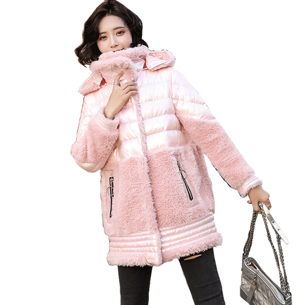 lambskin winter jacket coat women 2020 new glossy stitching padded parka jacket female hooded long-sleeved winter outwear women, Black
lambskin winter jacket coat women 2020 new glossy stitching padded parka jacket female hooded long-sleeved winter outwear women, Black