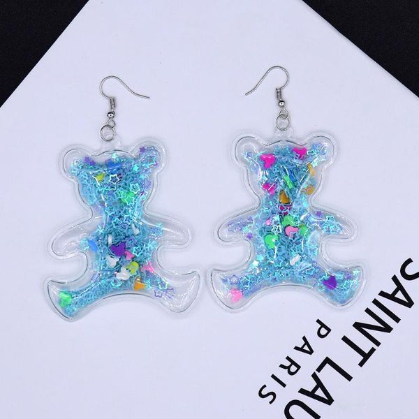 new cute cartoon bear transparent dangle drop earrings romantic harajuku quicksand earrings for woman girl sweet party jewelry, Silver
new cute cartoon bear transparent dangle drop earrings romantic harajuku quicksand earrings for woman girl sweet party jewelry, Silver