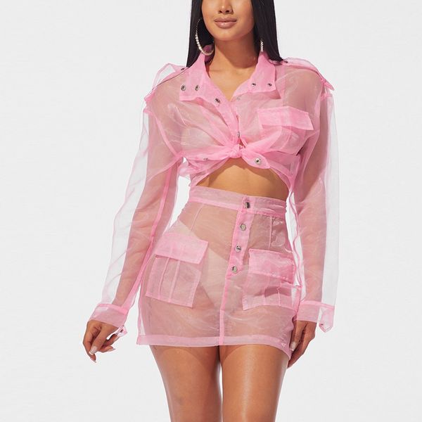 see through outfits turn down collar button jackets and mini skirt set night party clubwear women 2 pieces summer, White
see through outfits turn down collar button jackets and mini skirt set night party clubwear women 2 pieces summer, White