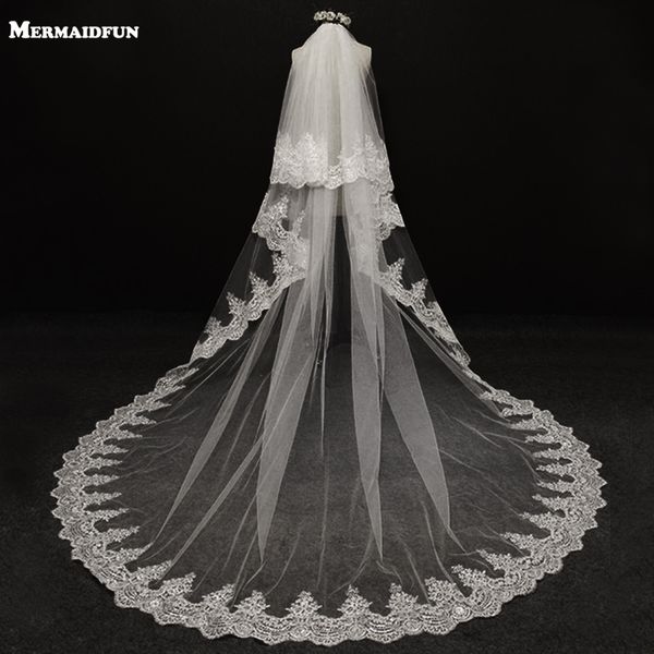 2019 velos de novia 3 meters 2t white&ivory sequins blings sparkling lace edge purfle long cathedral wedding veils v1100 c19041101, Slivery;golden
2019 velos de novia 3 meters 2t white&ivory sequins blings sparkling lace edge purfle long cathedral wedding veils v1100 c19041101, Slivery;golden