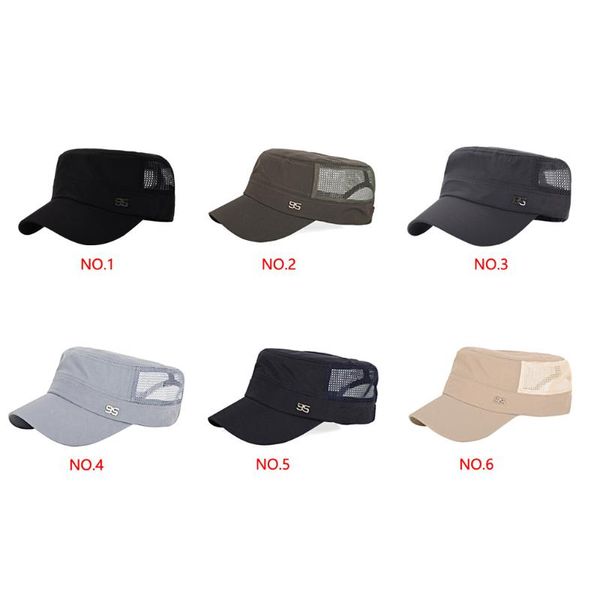 four seasons adjustable outdoor sun hats baseball cap flat mesh hat for men, Blue;gray
four seasons adjustable outdoor sun hats baseball cap flat mesh hat for men, Blue;gray