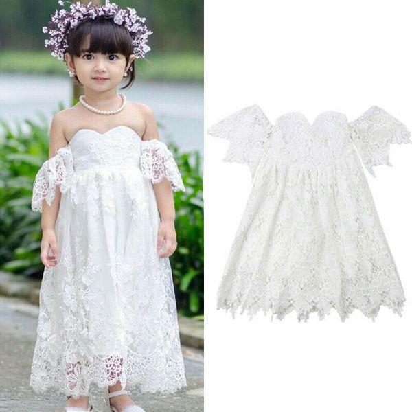 2-7y summer princess toddler kids baby girl dress off shoulder lace floral party pageant dress sundress, Red;yellow
2-7y summer princess toddler kids baby girl dress off shoulder lace floral party pageant dress sundress, Red;yellow
