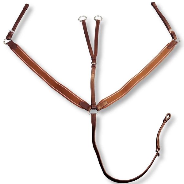 adjustable leather breastplate with martingale (percheron horse) common tools