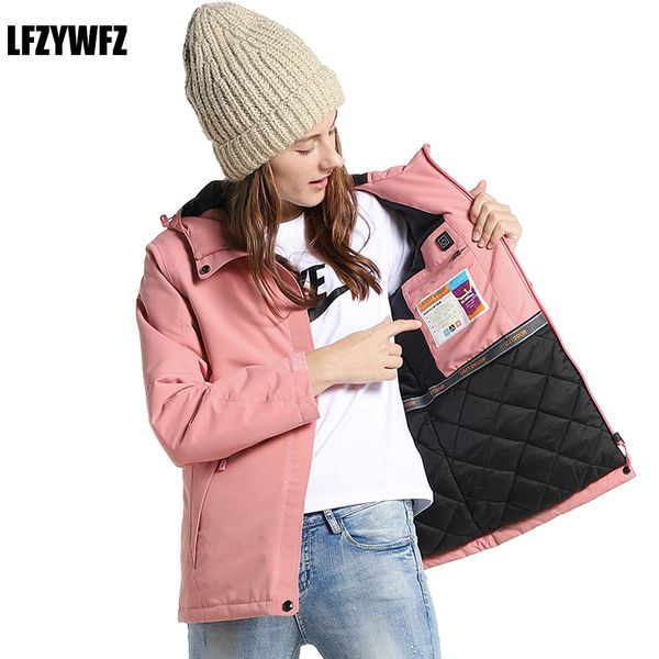 2019 winter new usb intelligent heating jacket women's outdoor waterproof windbreaker camping trekking climbing warm female jacket, Blue;black
2019 winter new usb intelligent heating jacket women's outdoor waterproof windbreaker camping trekking climbing warm female jacket, Blue;black