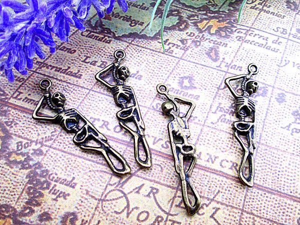45pcs skeleton charms,antique bronze skeleton hanging on rope charm pendants 12x42mm, Bronze;silver
45pcs skeleton charms,antique bronze skeleton hanging on rope charm pendants 12x42mm, Bronze;silver