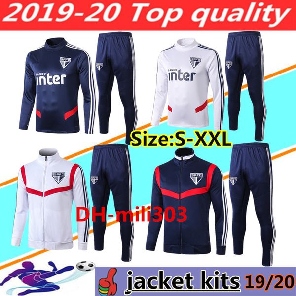 19 20 sao paulo soccer jacket tracksuit kaka survetement 2019 2020 chandal reinaldo diego souza arboleda football jackets training suit, Black
19 20 sao paulo soccer jacket tracksuit kaka survetement 2019 2020 chandal reinaldo diego souza arboleda football jackets training suit, Black