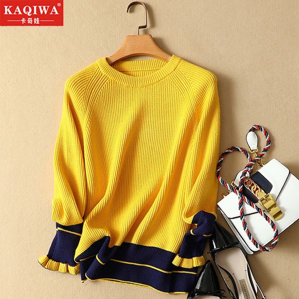 spring new korean women's short solid color bunch cuff loose round neck pullover sweater women's pullover, White;black
spring new korean women's short solid color bunch cuff loose round neck pullover sweater women's pullover, White;black