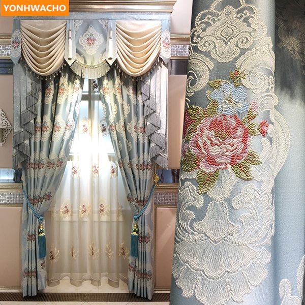 custom curtains class palace jane european luxury living room jacquard blue cloth blackout curtain tulle valance drape n979
custom curtains class palace jane european luxury living room jacquard blue cloth blackout curtain tulle valance drape n979