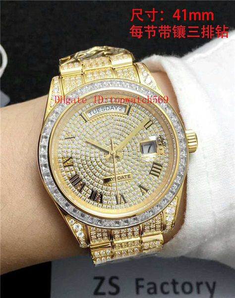 new full diamond watch wristwatch date day watch swiss automatic 28800 vph sapphire crystal 18k gold 904l stainless steel water resistant, Slivery;brown
new full diamond watch wristwatch date day watch swiss automatic 28800 vph sapphire crystal 18k gold 904l stainless steel water resistant, Slivery;brown