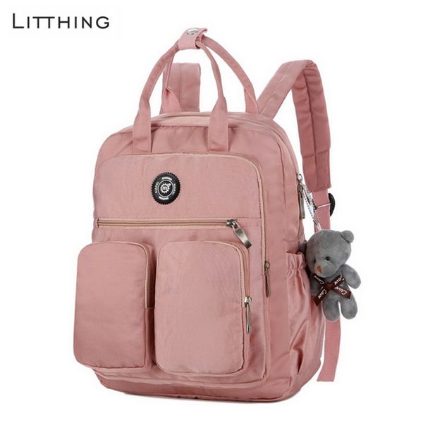 litthing 2019 fashion woman backpack waterproof nylon soft handle solid multi-pocket travel zipper school bags dropshipping
litthing 2019 fashion woman backpack waterproof nylon soft handle solid multi-pocket travel zipper school bags dropshipping