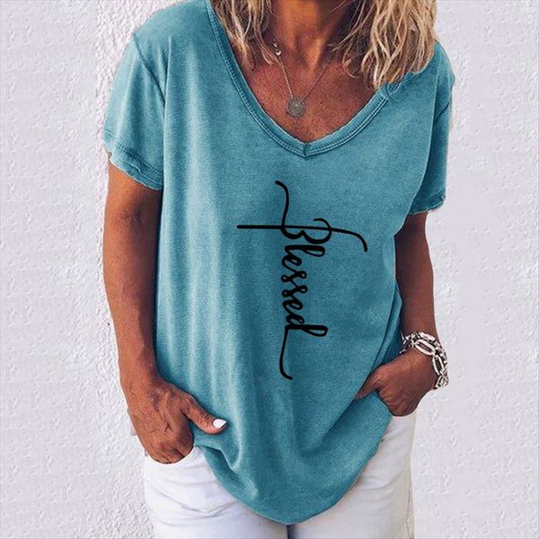 2020 women's cross blessed street english letters short-sleeved t-shirt 2020 women's cross blessed street english letters short-sl, White
2020 women's cross blessed street english letters short-sleeved t-shirt 2020 women's cross blessed street english letters short-sl, White