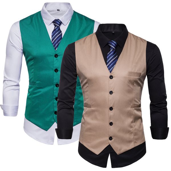 foreign trade wholesale men' clothing leisure suit vest single breasted fake pockets decoration vest, White;black
foreign trade wholesale men' clothing leisure suit vest single breasted fake pockets decoration vest, White;black