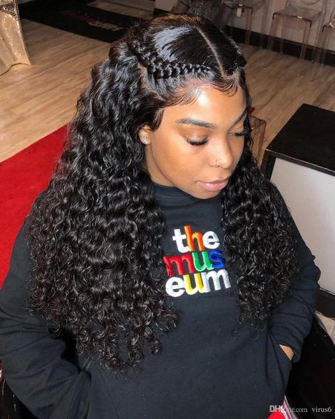 human hair full lace wig style brazilian hair wavy wig with baby natural hairline african american wig 100% hand tied women's short hum, Black
human hair full lace wig style brazilian hair wavy wig with baby natural hairline african american wig 100% hand tied women's short hum, Black