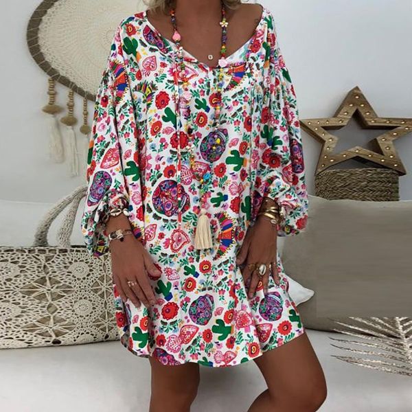 women dress plus size 5xl loose floral print three quarter sleeve party mini dress casual women dresses ropa mujer vestidos new, Black;gray
women dress plus size 5xl loose floral print three quarter sleeve party mini dress casual women dresses ropa mujer vestidos new, Black;gray