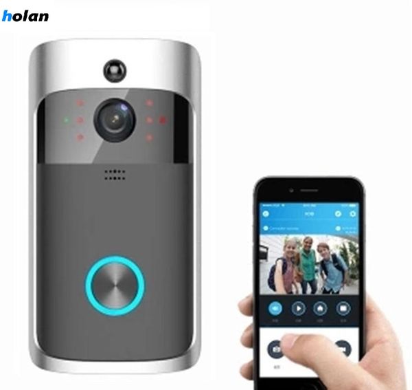 hlv wireless doorbell smart security video camera two-way audio wide angle lens night vision, Black;white
hlv wireless doorbell smart security video camera two-way audio wide angle lens night vision, Black;white