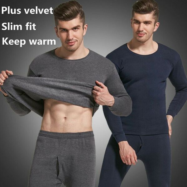 men seamless elastic warm velvet inner wear thermals underwear pajama set for home k2, Gray
men seamless elastic warm velvet inner wear thermals underwear pajama set for home k2, Gray