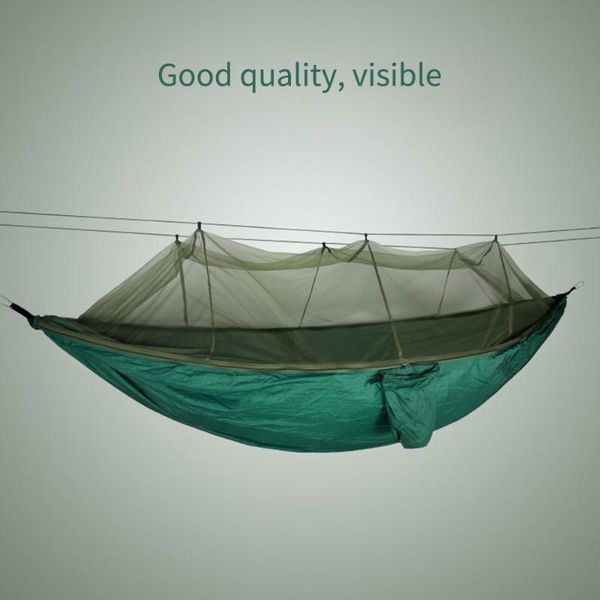 portable outdoor camping hammock with mosquito net high strength parachute fabric hanging bed hunting sleeping swing
portable outdoor camping hammock with mosquito net high strength parachute fabric hanging bed hunting sleeping swing