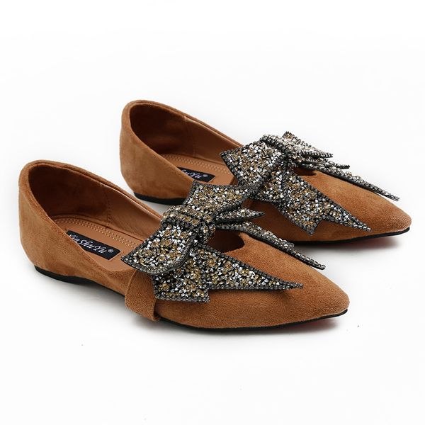 krystal flat shoes women pointed toe flats women butterfly-knot bling shoes fashion flat flock slip on flats, Black
krystal flat shoes women pointed toe flats women butterfly-knot bling shoes fashion flat flock slip on flats, Black