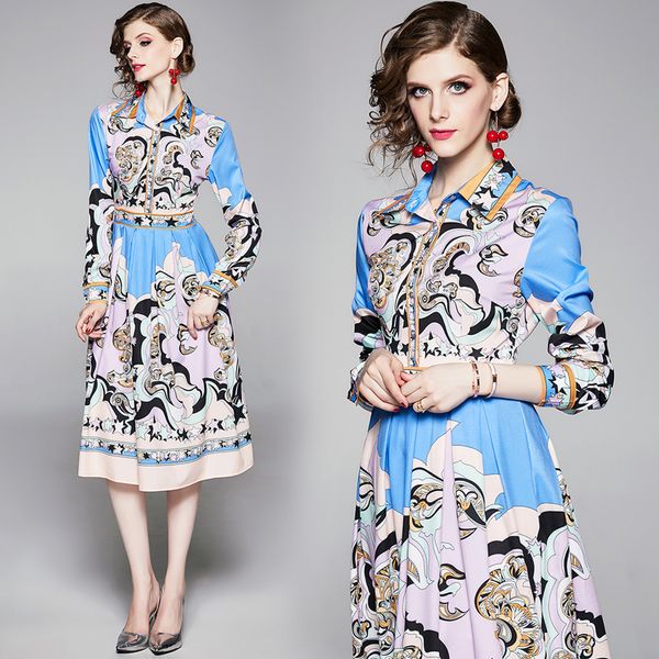 new style runway women's elegant printed dress beautiful button front lapel neck office lady slim plus size party evening dresses, Black;gray
new style runway women's elegant printed dress beautiful button front lapel neck office lady slim plus size party evening dresses, Black;gray