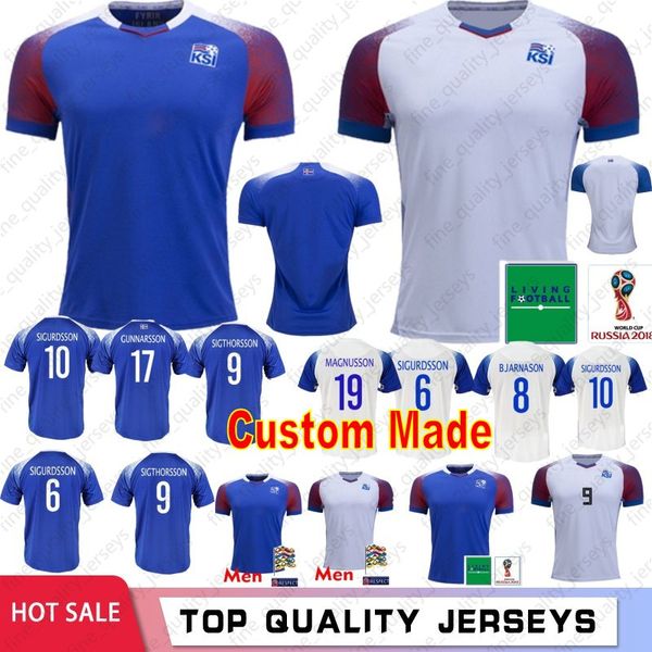 Iceland Soccer Jerseys Custom Made 10 G.SIGURDSSON 4 GUDMUNDSSON 8 BJARNASON 9 SIGURDARSON 2018 World Cup Football Shirts
Iceland Soccer Jerseys Custom Made 10 G.SIGURDSSON 4 GUDMUNDSSON 8 BJARNASON 9 SIGURDARSON 2018 World Cup Football Shirts