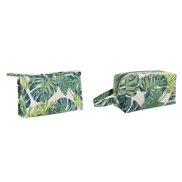 2 pcs canvas makeup bags women cosmetic pouch travel clutch purse green leaves handbag organizer with zipper, square & pillow sh
2 pcs canvas makeup bags women cosmetic pouch travel clutch purse green leaves handbag organizer with zipper, square & pillow sh