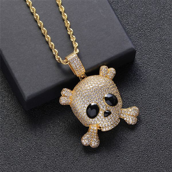 new hip hop iced out pirate skull pendant micro pave циркон ожерелье мода заявление choker партии подарка ювелирных изделий, Silver
new hip hop iced out pirate skull pendant micro pave циркон ожерелье мода заявление choker партии подарка ювелирных изделий, Silver