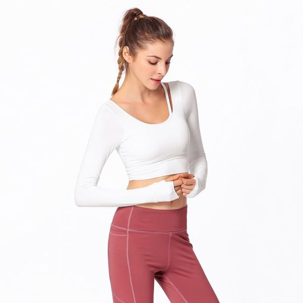 elastic breathable sports costume slim sports long sleeve workout fitness running gym yoga activewears for women ladies, White;black
elastic breathable sports costume slim sports long sleeve workout fitness running gym yoga activewears for women ladies, White;black